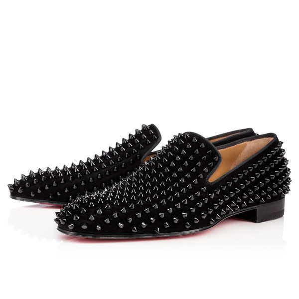 Black Men's Christian Louboutin Dandelion Spikes Loafers & Slip-ons | Sm6h5JF5