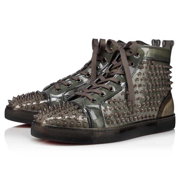 Black Men's Christian Louboutin Louix Ray High Top Sneakers | XxW4tpm9