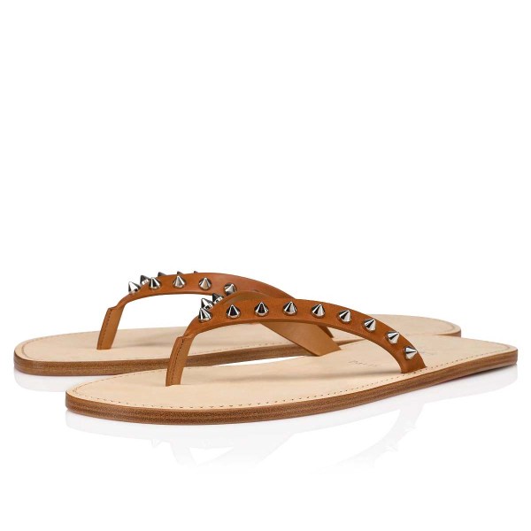 Brown Men's Christian Louboutin Louloulight Sandals & Slides | GvMK1JpF