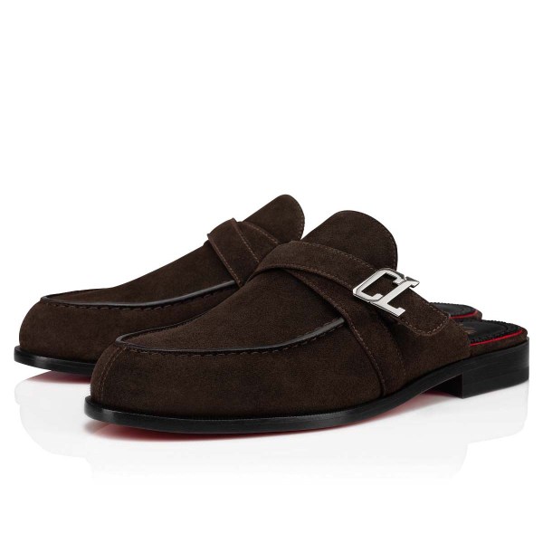 Brown Men's Christian Louboutin Muloman Loafers & Slip-ons | rldjiFuO