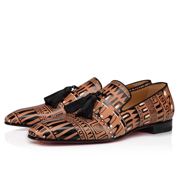 Brown Men's Christian Louboutin Officialito Loafers & Slip-ons | TVOKinMi