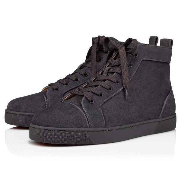 Grey Men's Christian Louboutin Louis High Top Sneakers | c2B5F828