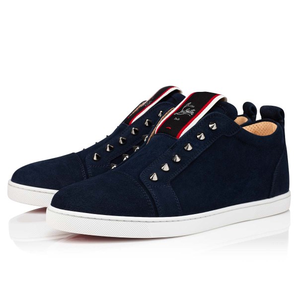 Navy Men's Christian Louboutin F.A.V Fique A Vontade Low Top Sneakers | TJrbAcbt