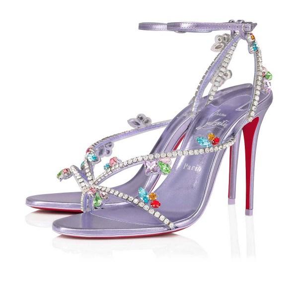 Purple Women's Christian Louboutin Joli Queen Sandals & Slides | DzkMaVj5