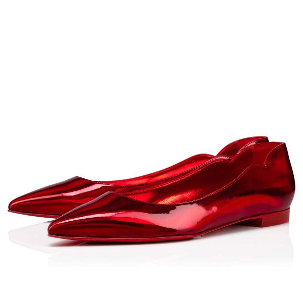 Red Women's Christian Louboutin Hot Chickita Flats | Eg1goC5i