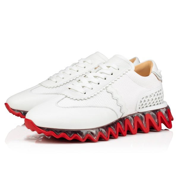 White Men's Christian Louboutin Loubishark Man Low Top Sneakers | ruzKCmlx