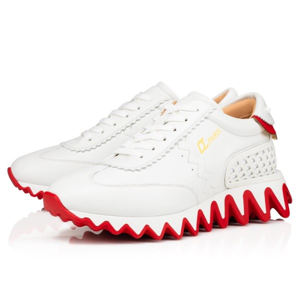 White Women's Christian Louboutin Loubishark Sneakers | 0fEBhUbw