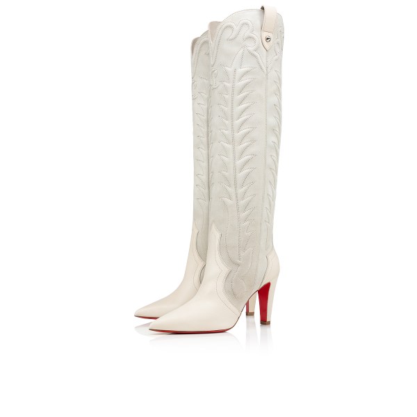 White Women's Christian Louboutin Santia Botta Tall Boots | 2oYavtJl