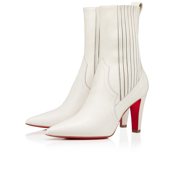 White Women's Christian Louboutin Santigag Ankle Boots | 4T8mbked