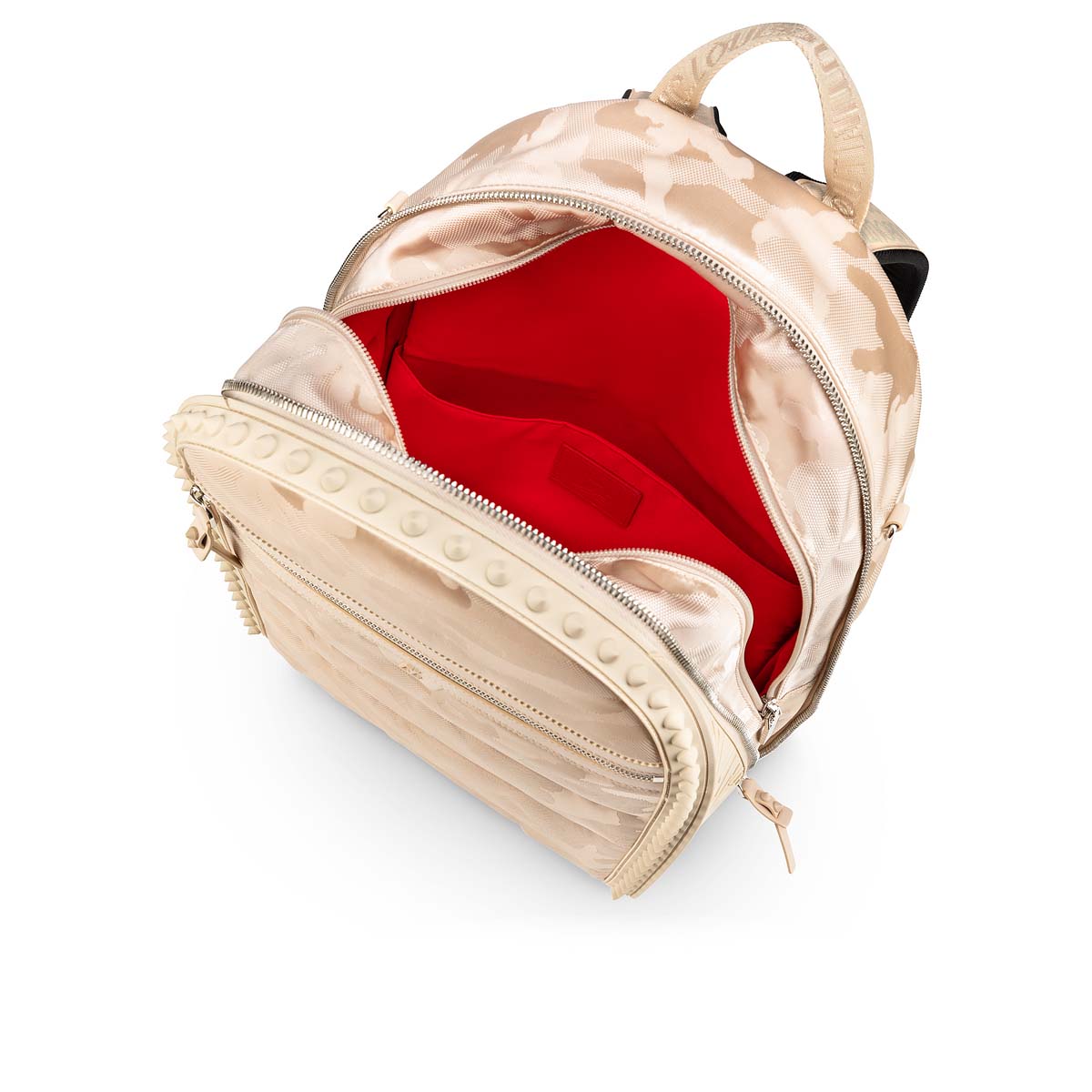 Beige Men's Christian Louboutin Backparis Backpacks | 6ufZs9vG