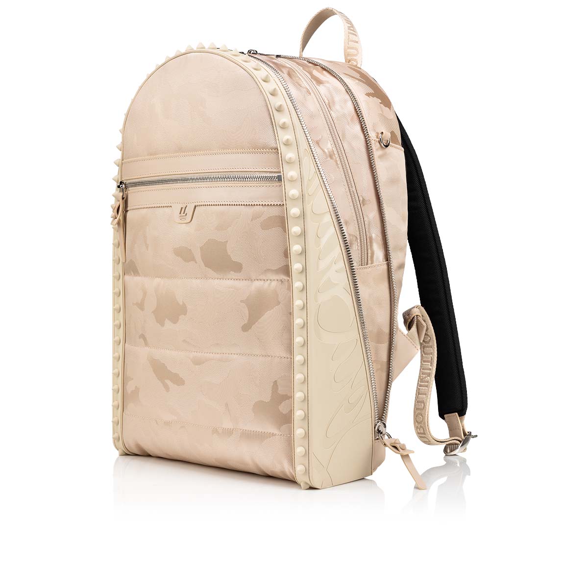 Beige Men's Christian Louboutin Backparis Backpacks | 6ufZs9vG