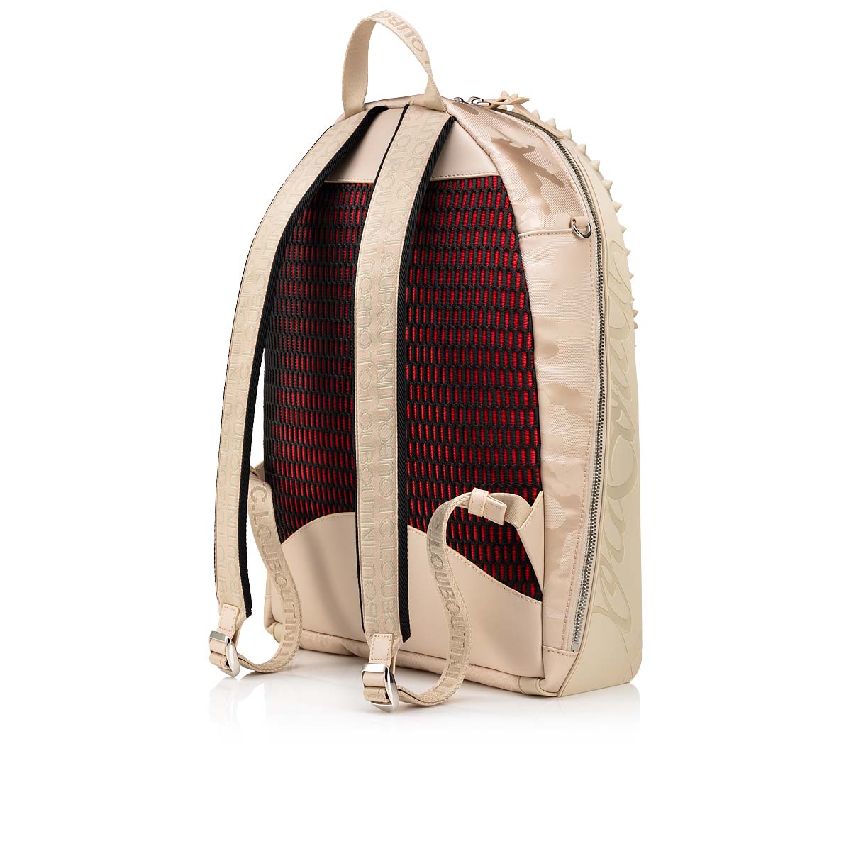 Beige Men's Christian Louboutin Backparis Backpacks | 6ufZs9vG