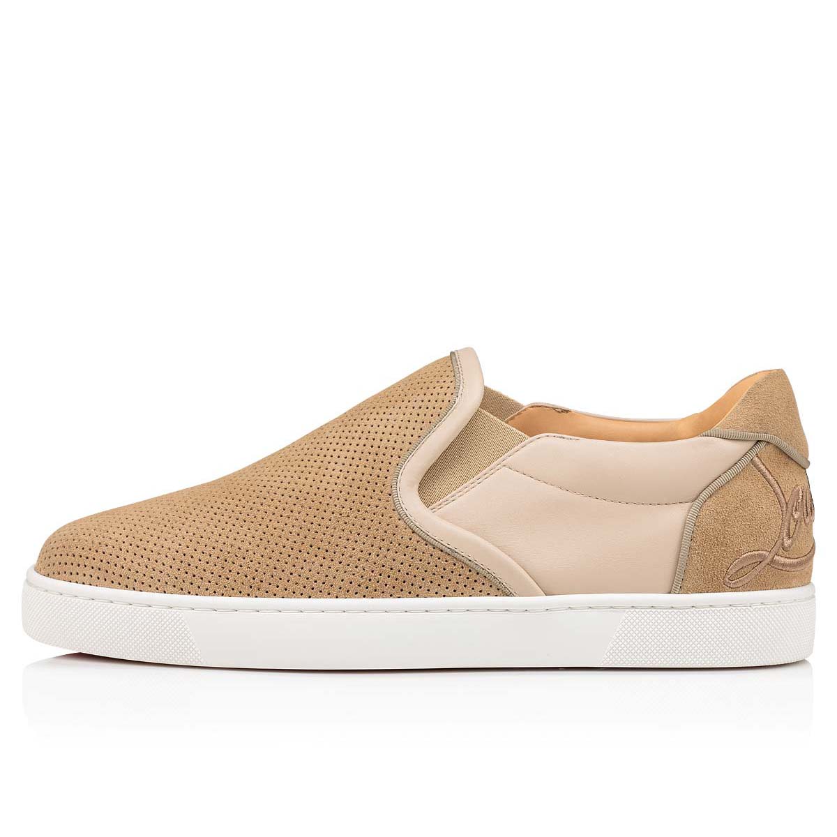 Beige Men's Christian Louboutin Fun Sailor Boat Low Top Sneakers | PYXTIV1l