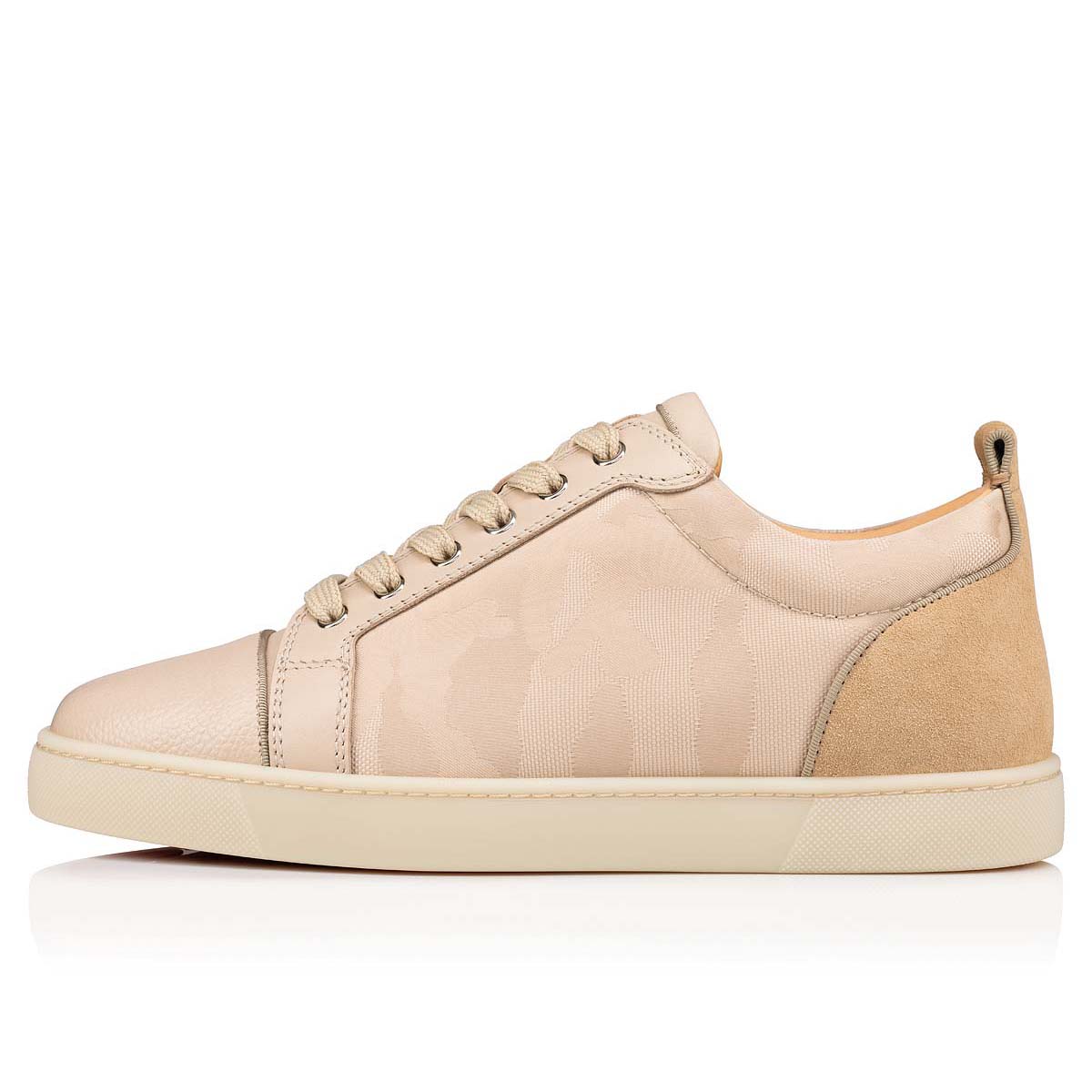 Beige Men's Christian Louboutin Louis Junior Low Top Sneakers | teKW4pux