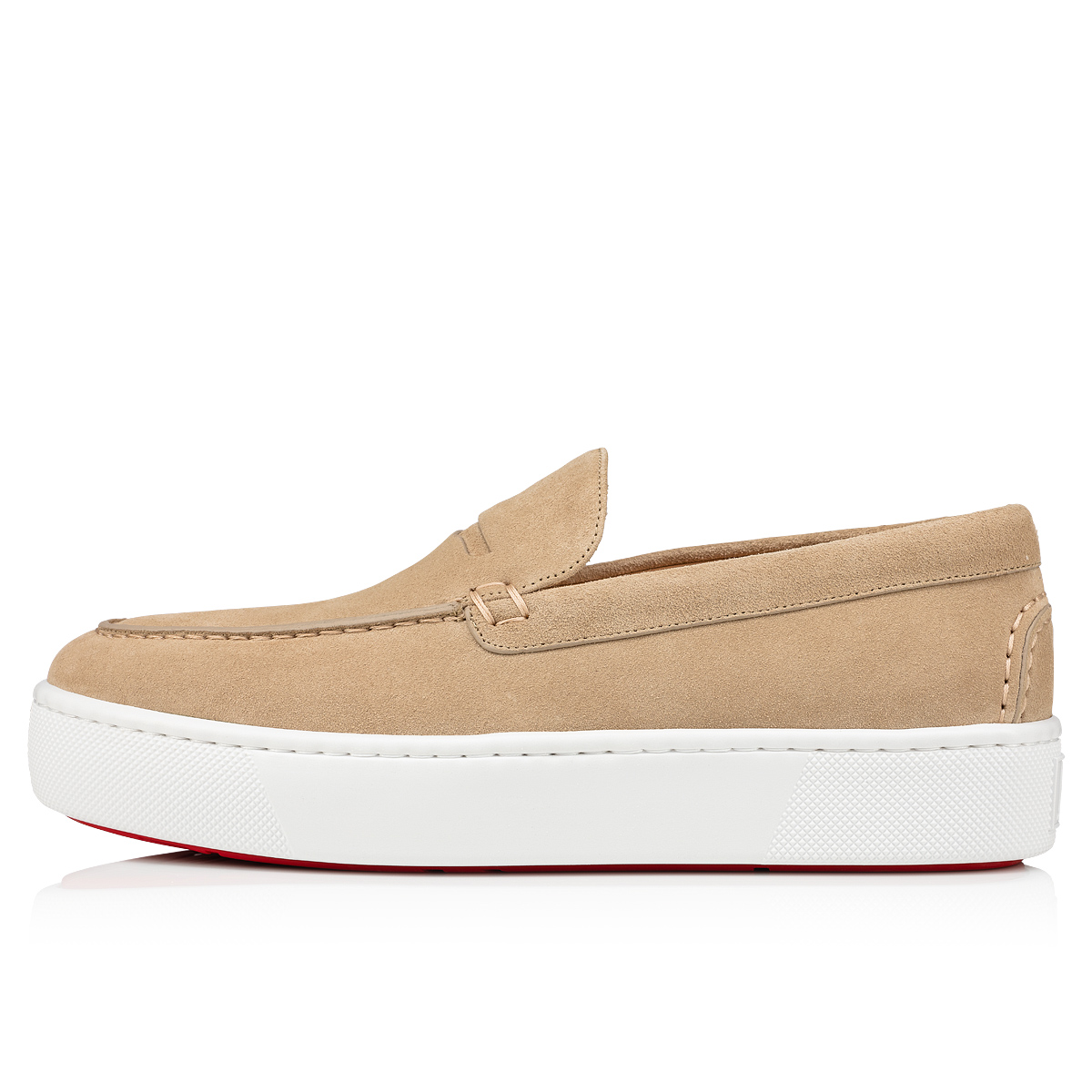 Beige Men's Christian Louboutin Paqueboat Low Top Sneakers | DrOKF76S