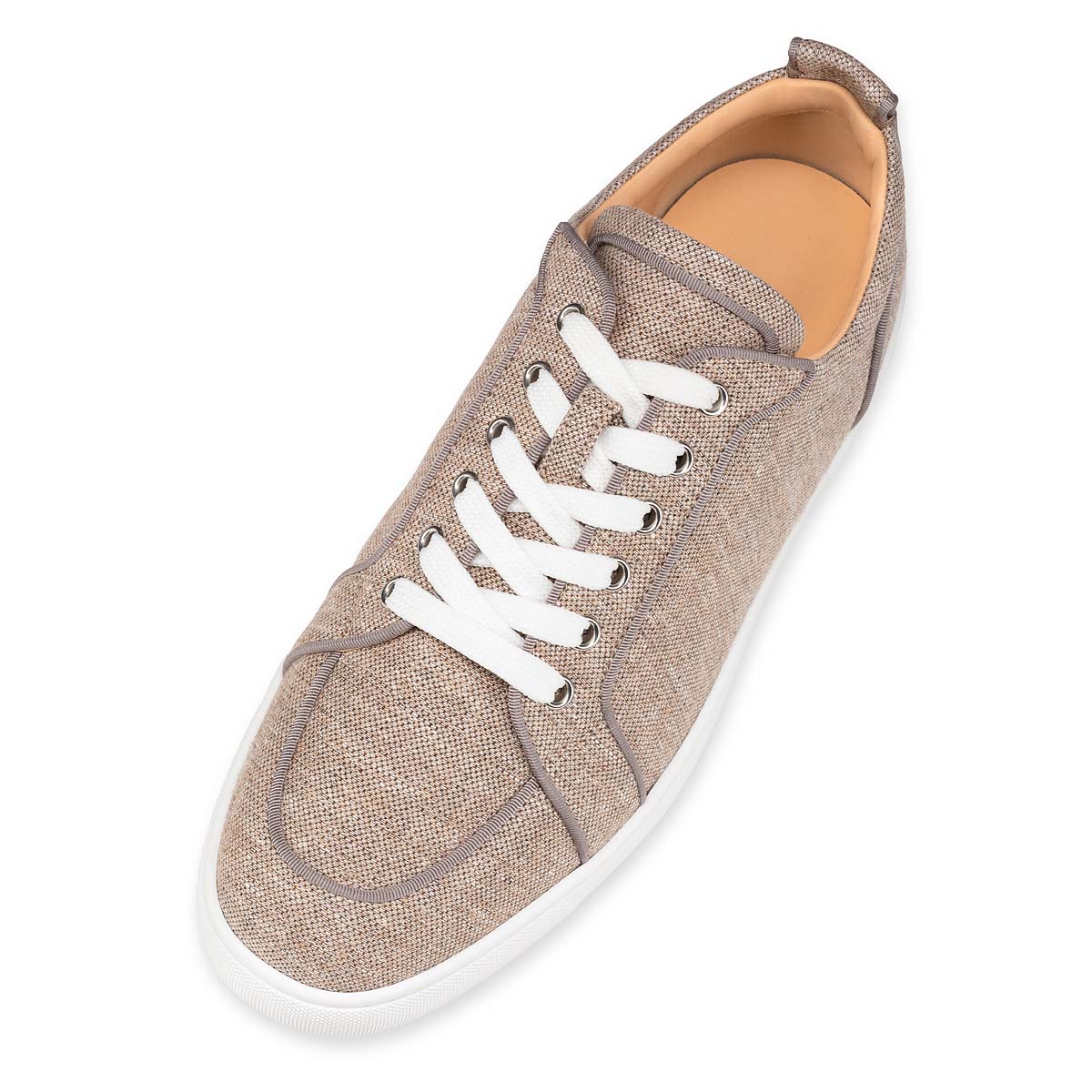 Beige Men's Christian Louboutin Rantulow Low Top Sneakers | 2ufzEtra