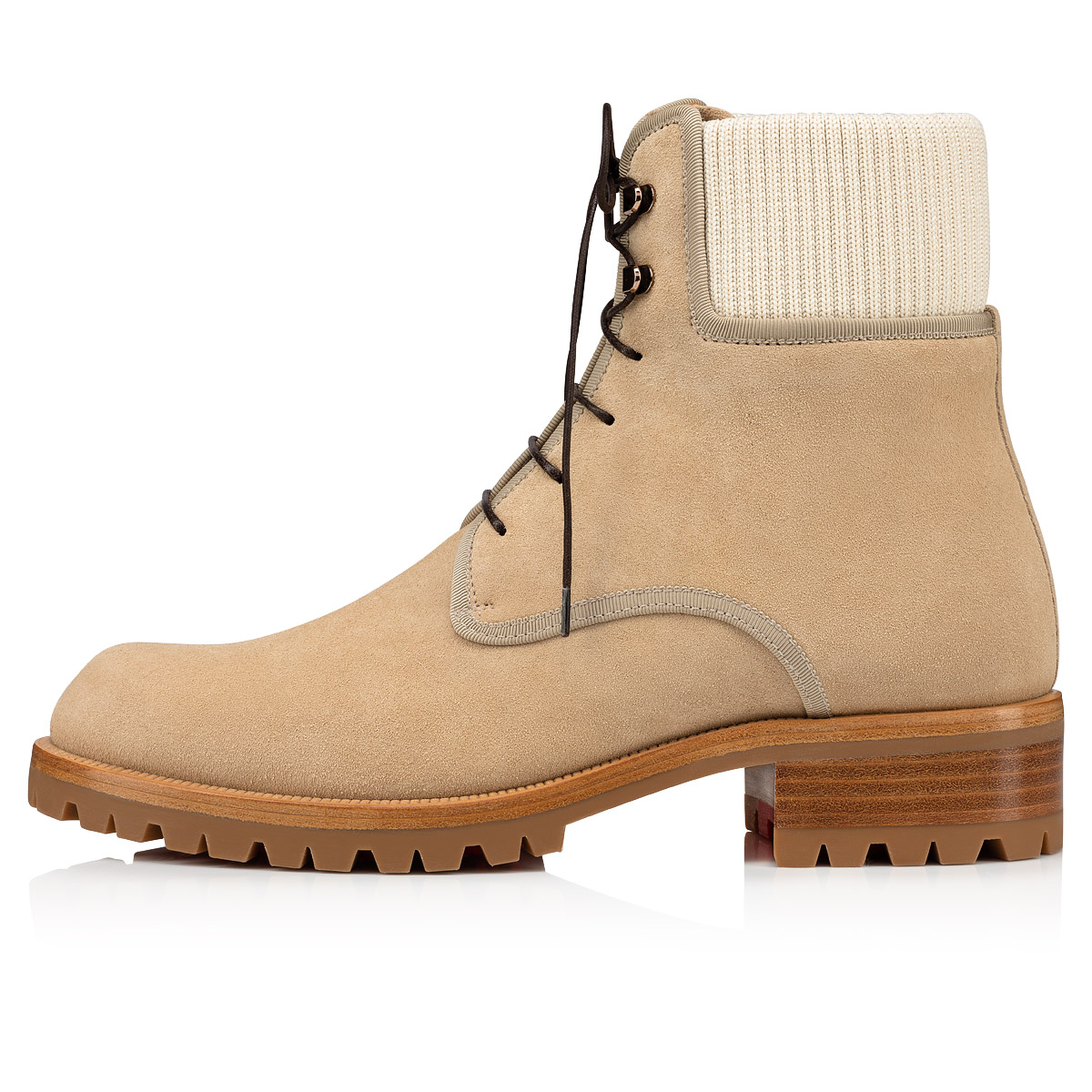 Beige Men's Christian Louboutin Trapman Ankle Boots | KZiQKbRw