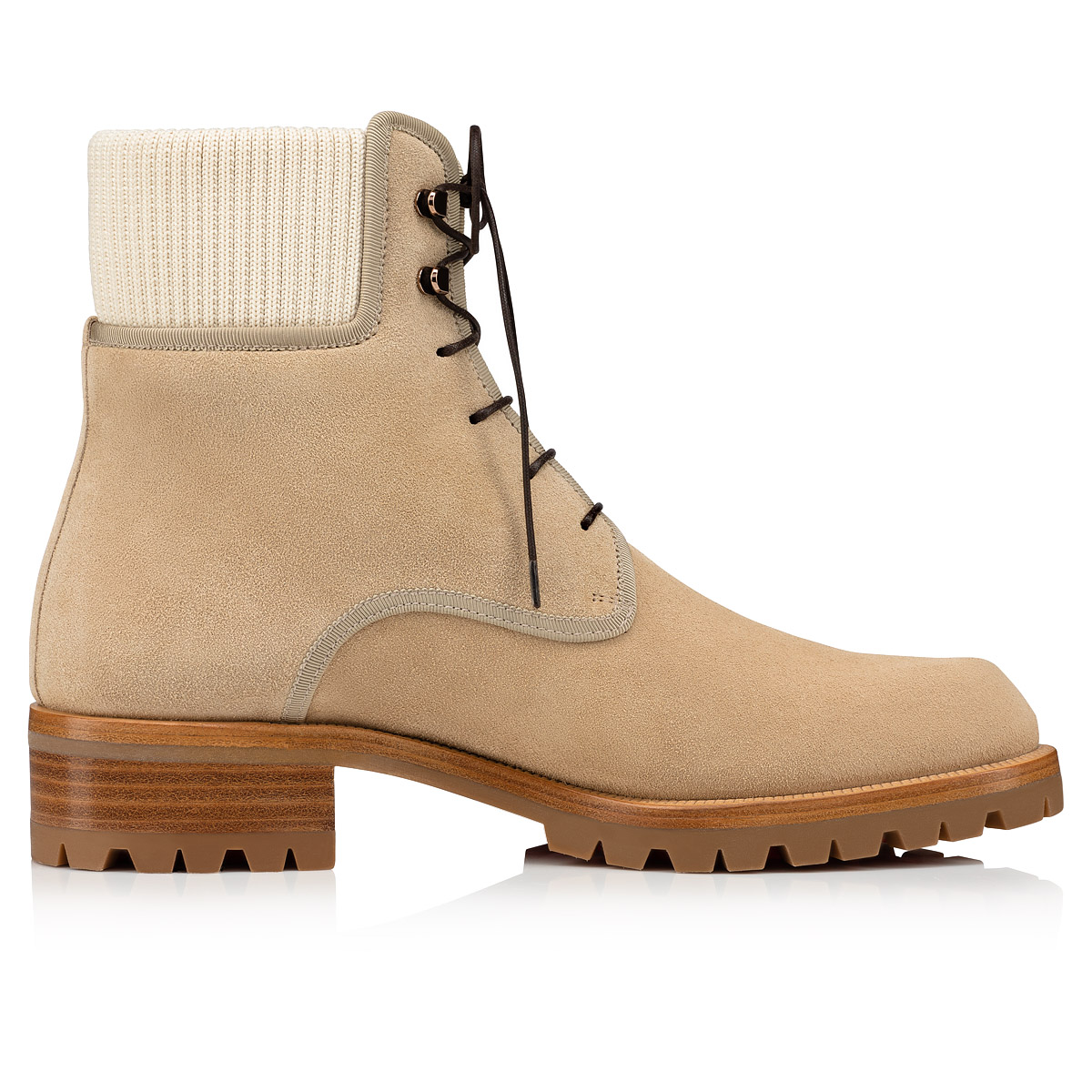 Beige Men's Christian Louboutin Trapman Ankle Boots | KZiQKbRw