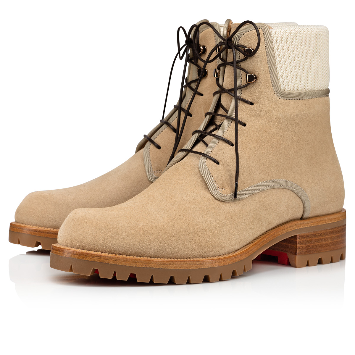 Beige Men\'s Christian Louboutin Trapman Ankle Boots | KZiQKbRw