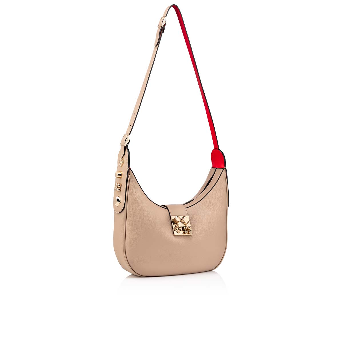 Beige Women's Christian Louboutin Carasky Small Cross-body Bags | mqDG5riM