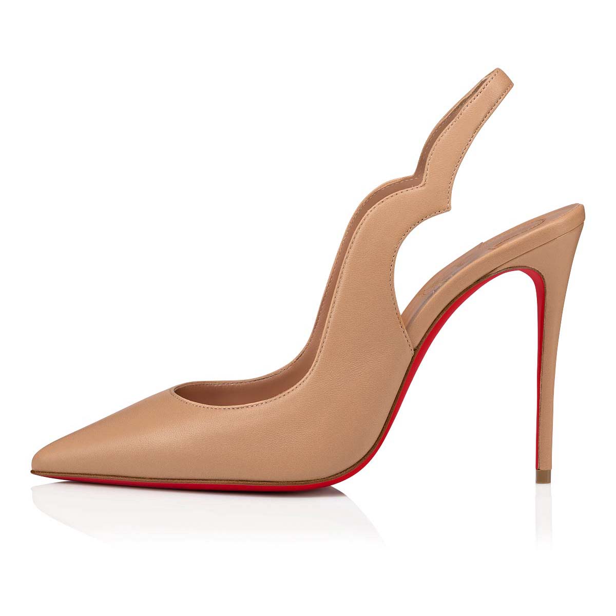 Beige Women's Christian Louboutin Hot Chick Sling Heels | BRcOkGe6