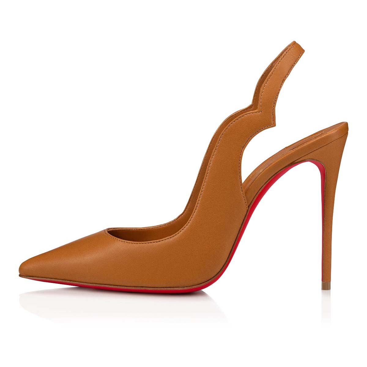 Beige Women's Christian Louboutin Hot Chick Sling Heels | oHhnAHpW