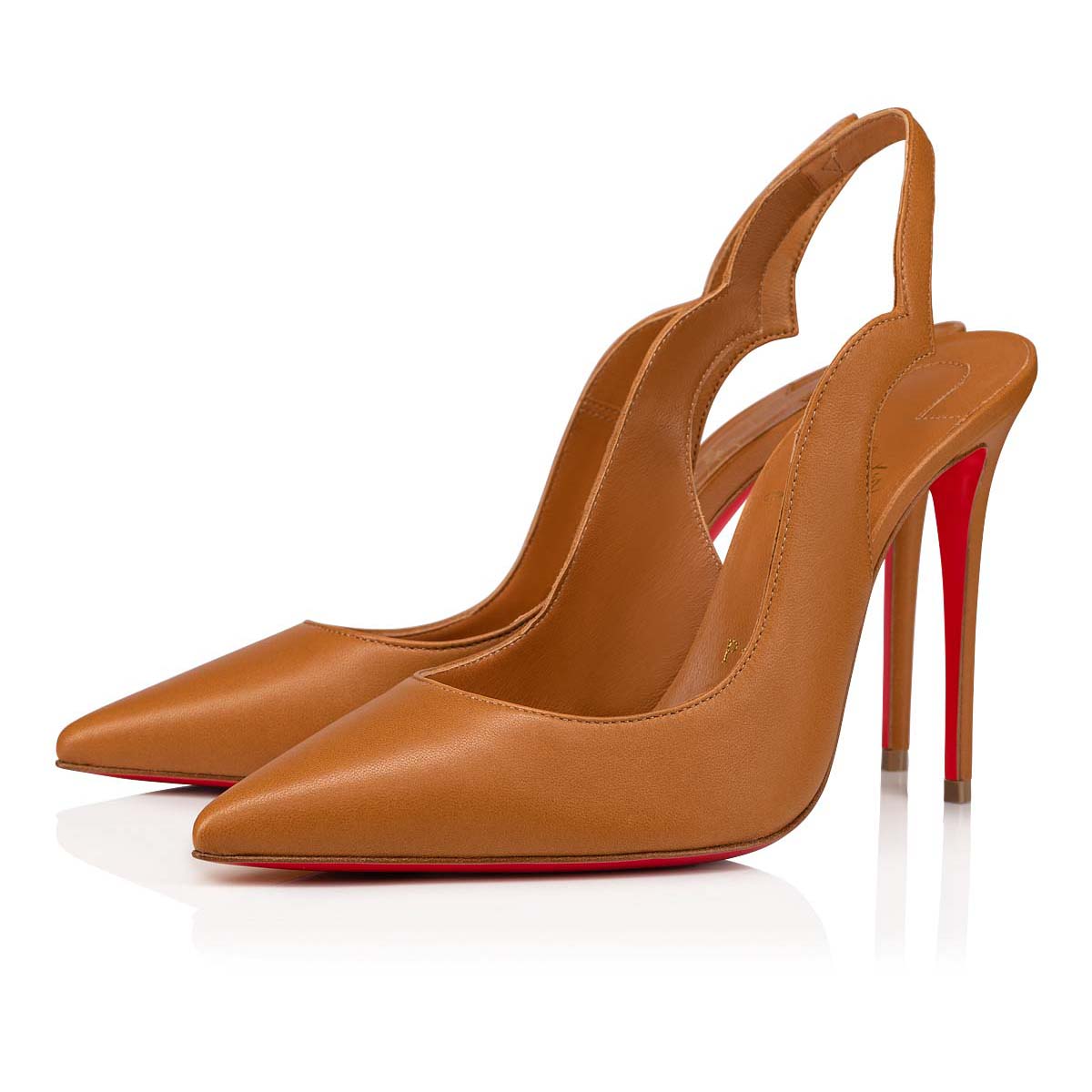 Beige Women\'s Christian Louboutin Hot Chick Sling Heels | oHhnAHpW