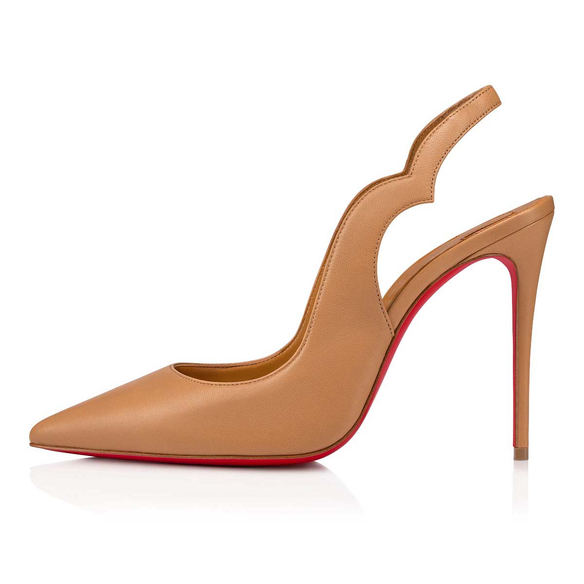 Beige Women's Christian Louboutin Hot Chick Sling Heels | w6wf6y93