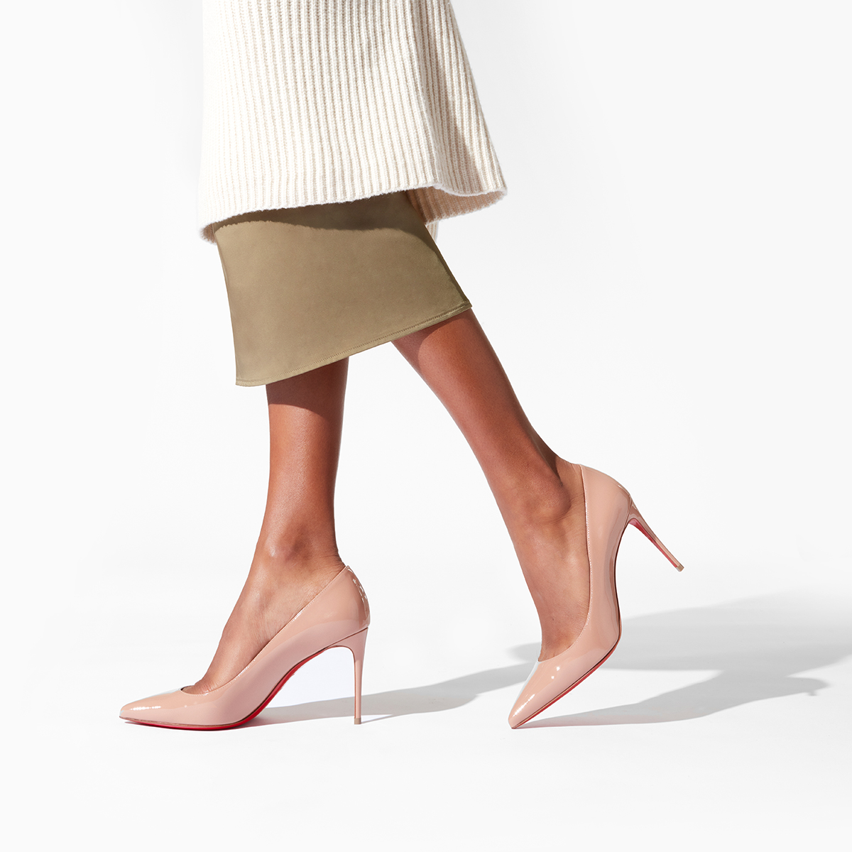 Beige Women's Christian Louboutin Kate Heels | B9XSW7Vb