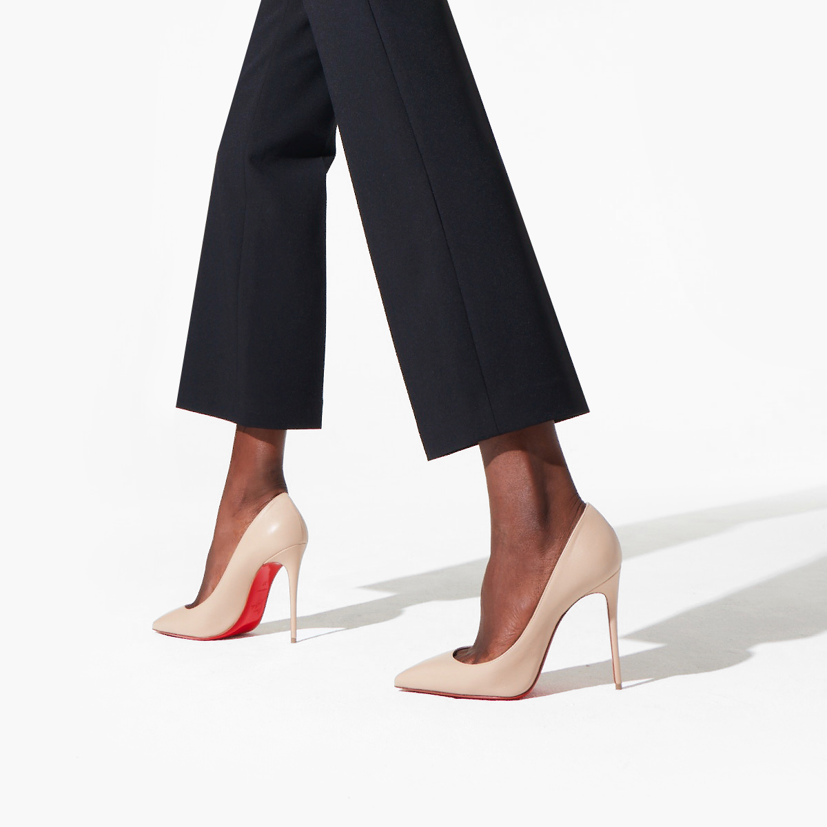 Beige Women's Christian Louboutin Kate Heels | VmID8i9o