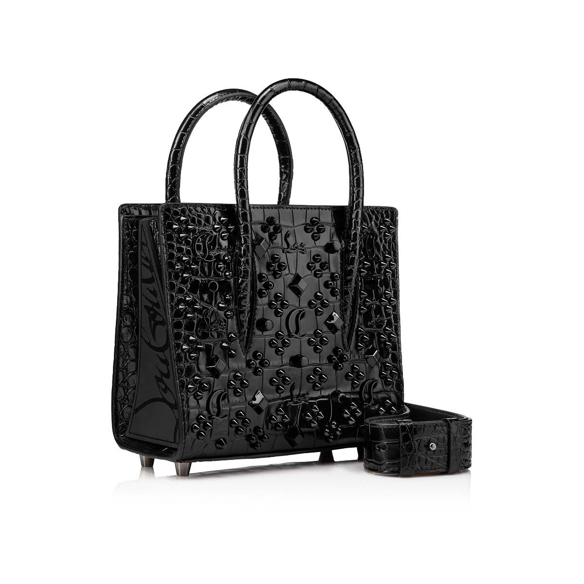 Black / Black Women's Christian Louboutin Paloma Mini Cross-body Bags | KTe4iFmt