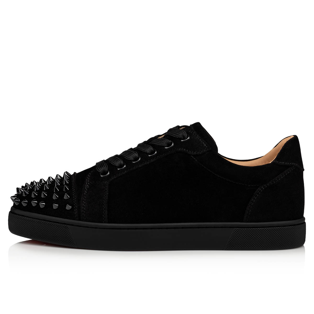 Black / Black Women's Christian Louboutin Vieira Spikes Sneakers | QagBTLLe