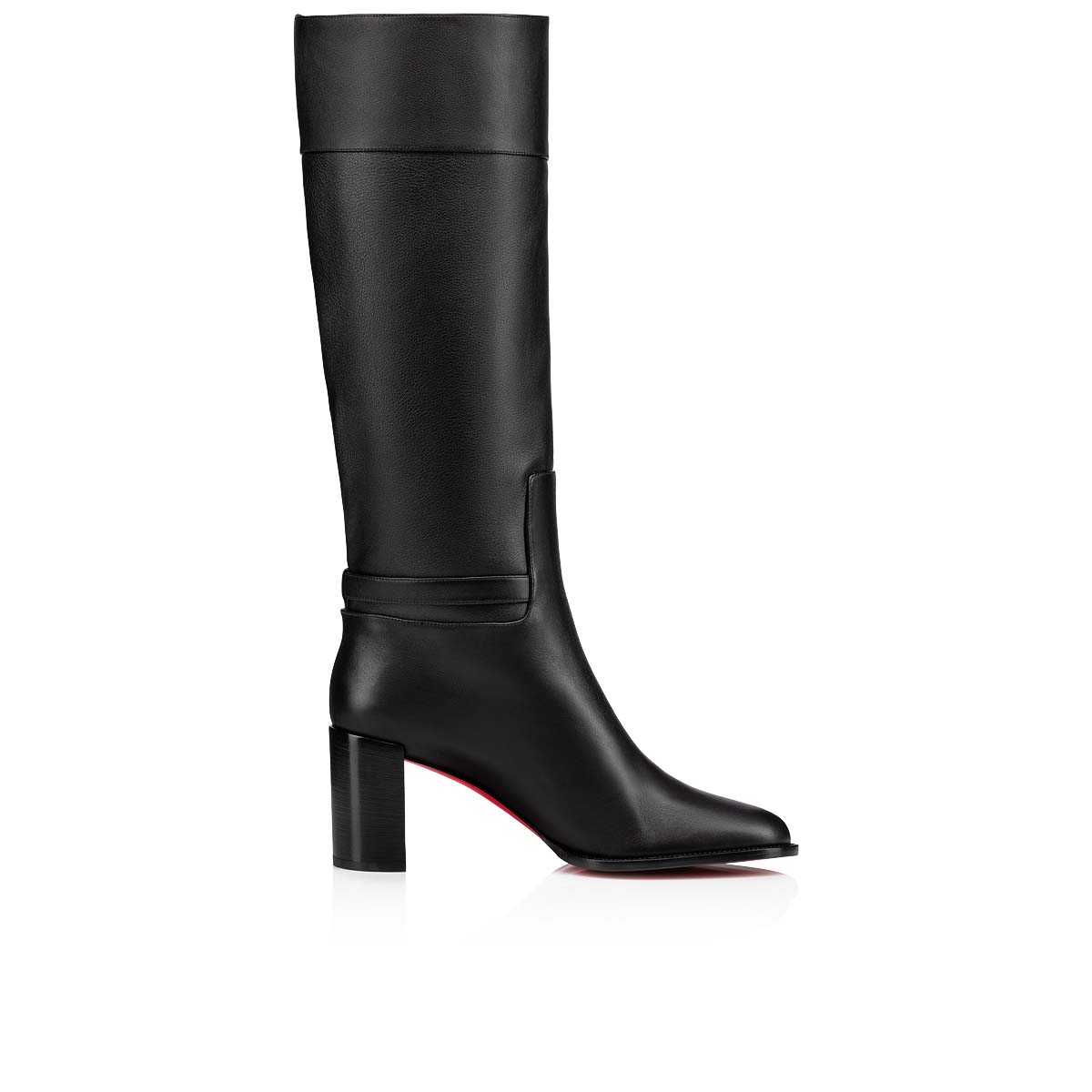 Black / Black Women's Christian Louboutin Lock Botta Tall Boots | uxLXEY0x