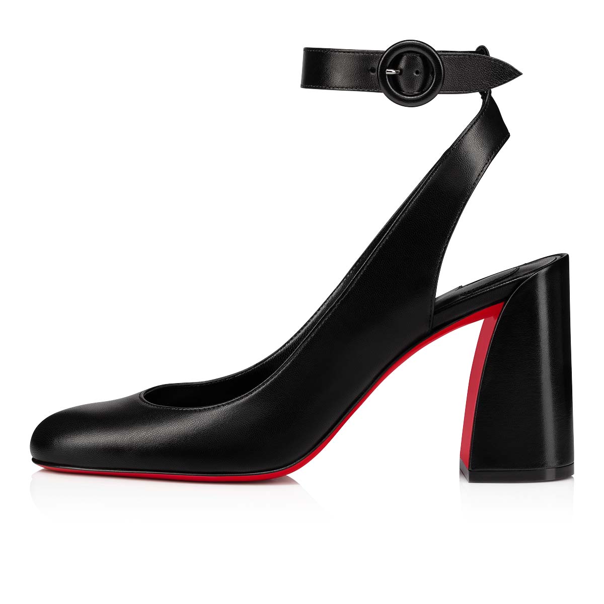 Black / Black Women's Christian Louboutin Miss Sab Sling Heels | w6jwoUwo