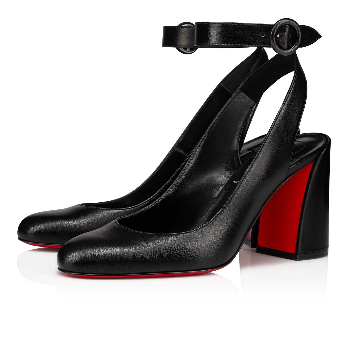 Black / Black Women\'s Christian Louboutin Miss Sab Sling Heels | w6jwoUwo