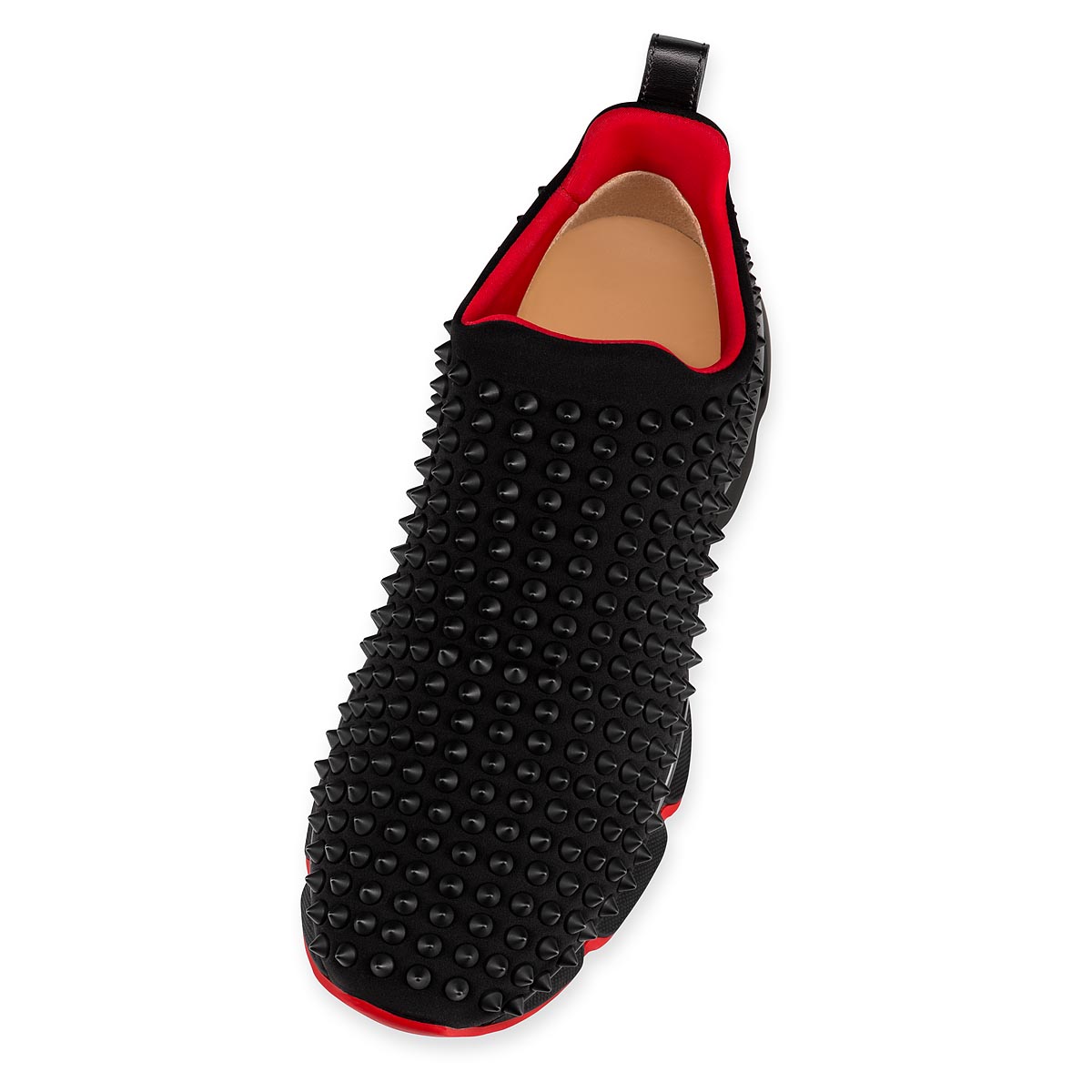 Black / Black Women's Christian Louboutin Spike Sock Sneakers | xW85HanU