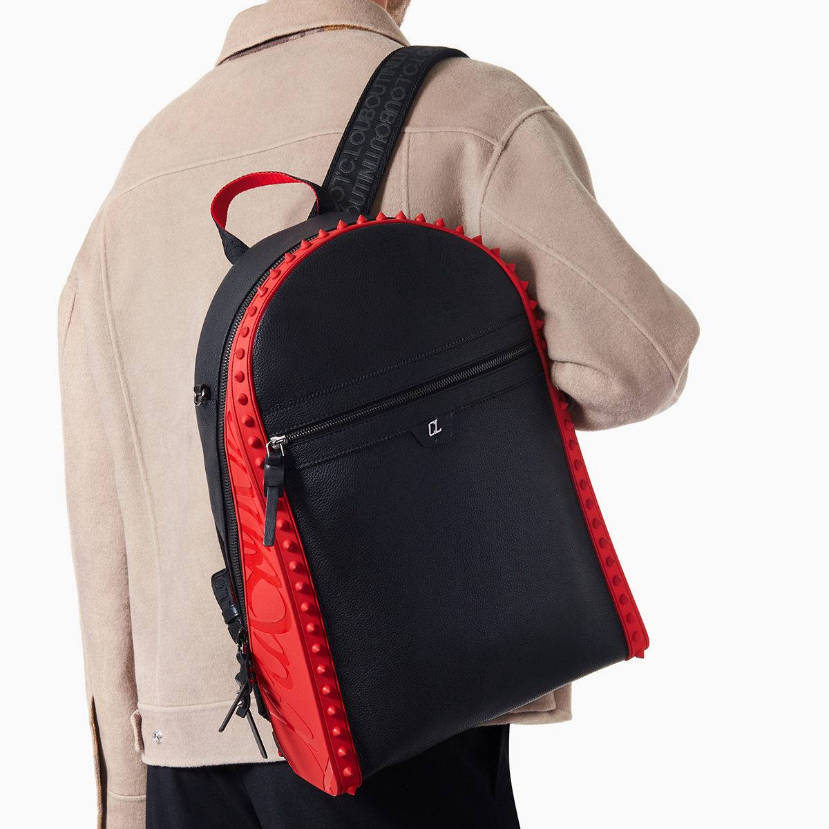 Black Men's Christian Louboutin Backparis Backpacks | Bs9SNlLi