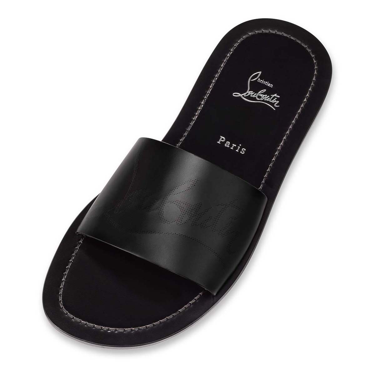 Black Men's Christian Louboutin Coolraoul Sandals & Slides | KjiEUIxr