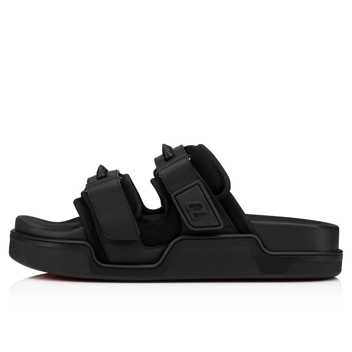 Black Men's Christian Louboutin Daddy Pool Man Sandals & Slides | Lkv6GkX3