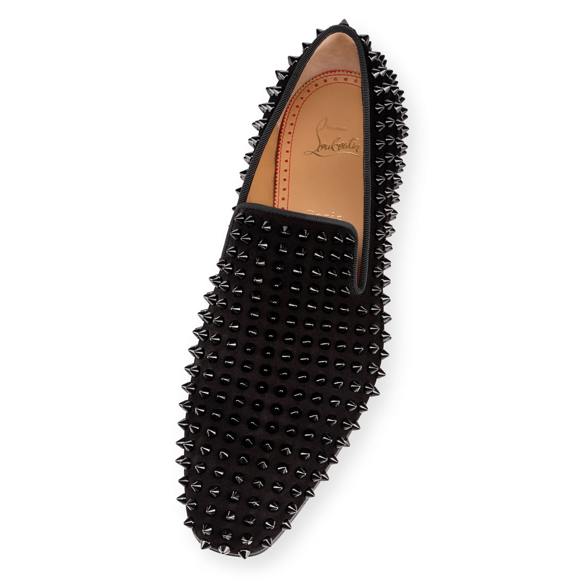 Black Men's Christian Louboutin Dandelion Spikes Loafers & Slip-ons | Sm6h5JF5