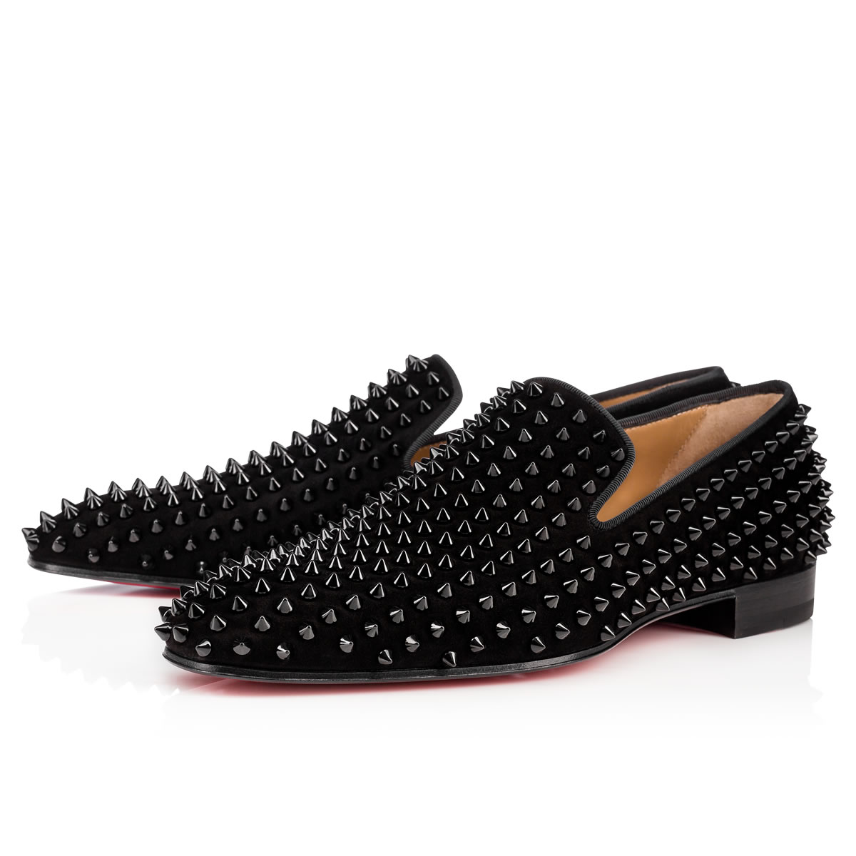 Black Men\'s Christian Louboutin Dandelion Spikes Loafers & Slip-ons | Sm6h5JF5