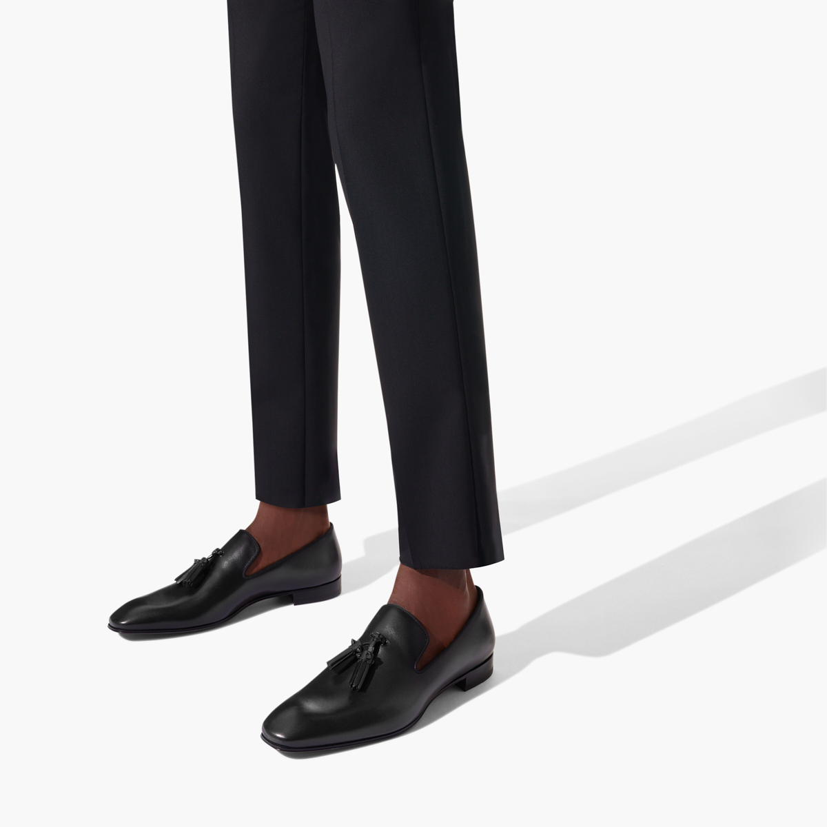 Black Men's Christian Louboutin Dandelion Tassel Loafers & Slip-ons | elZ4NfXT