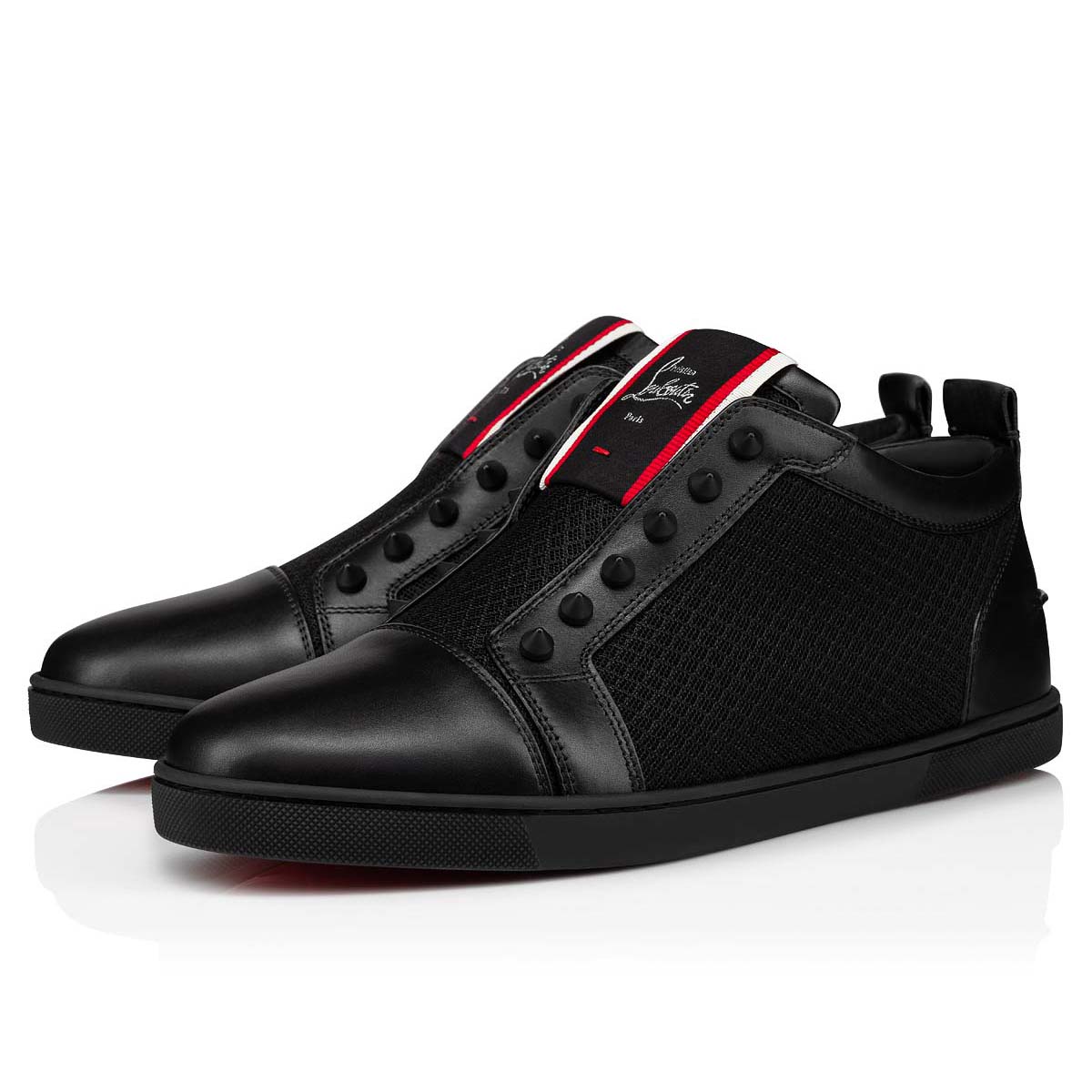 Black Men\'s Christian Louboutin F.A.V Fique A Vontade Low Top Sneakers | 0fdXTLr4