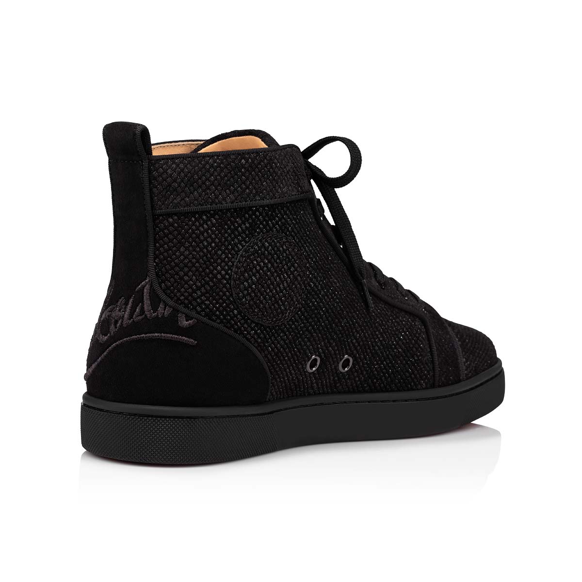 Black Men's Christian Louboutin Fun Louis High Top Sneakers | 0Xl17xi8