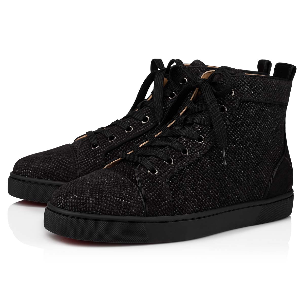 Black Men\'s Christian Louboutin Fun Louis High Top Sneakers | 0Xl17xi8