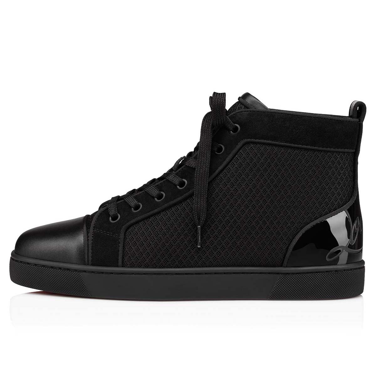 Black Men's Christian Louboutin Fun Louis High Top Sneakers | ARc3VcVs