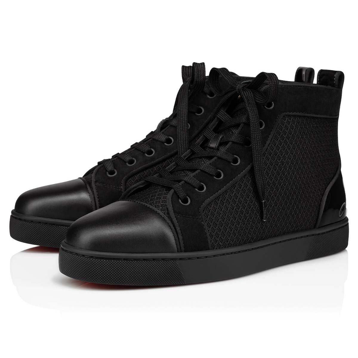 Black Men\'s Christian Louboutin Fun Louis High Top Sneakers | ARc3VcVs