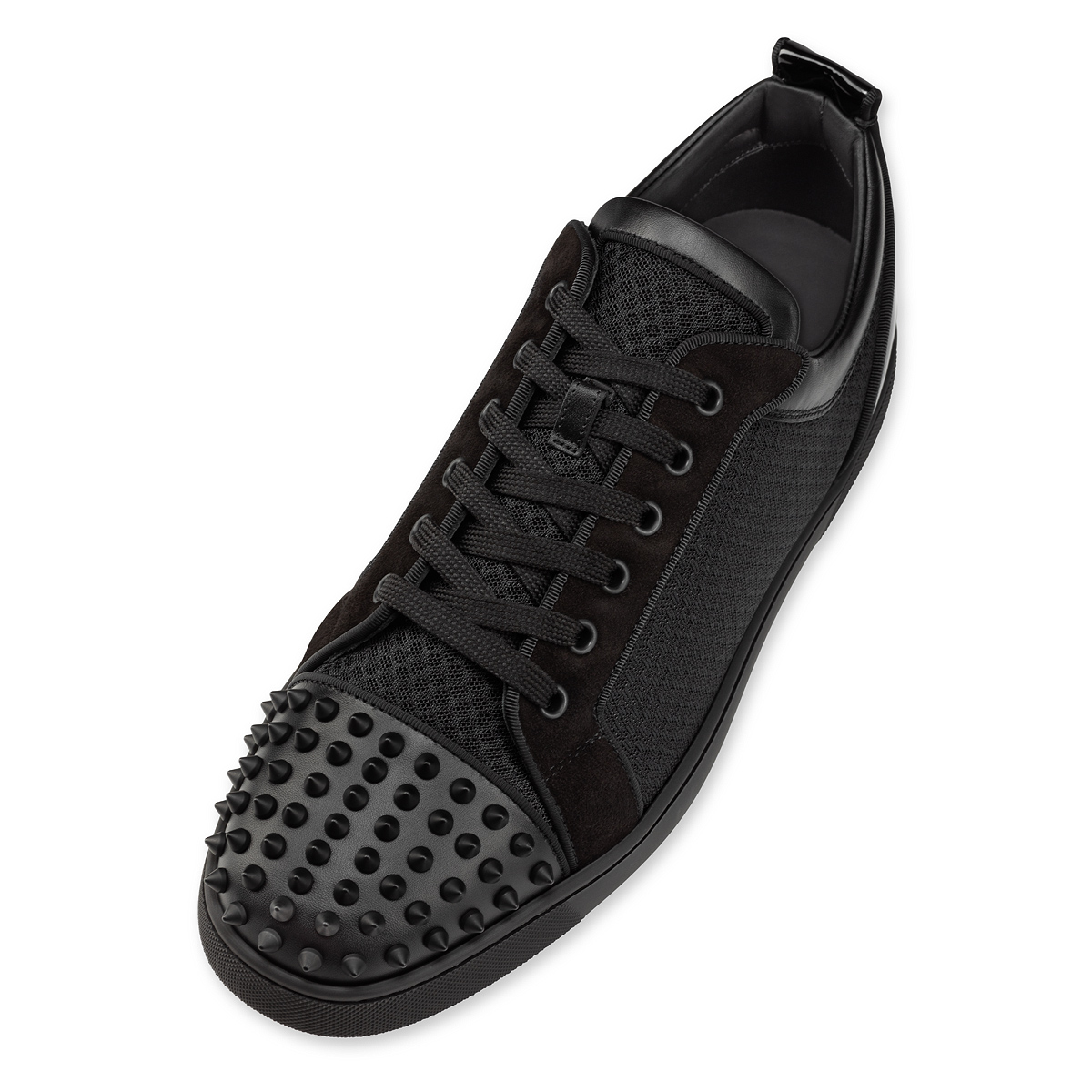 Black Men's Christian Louboutin Fun Louis Junior Spikes Low Top Sneakers | B33QpVbW