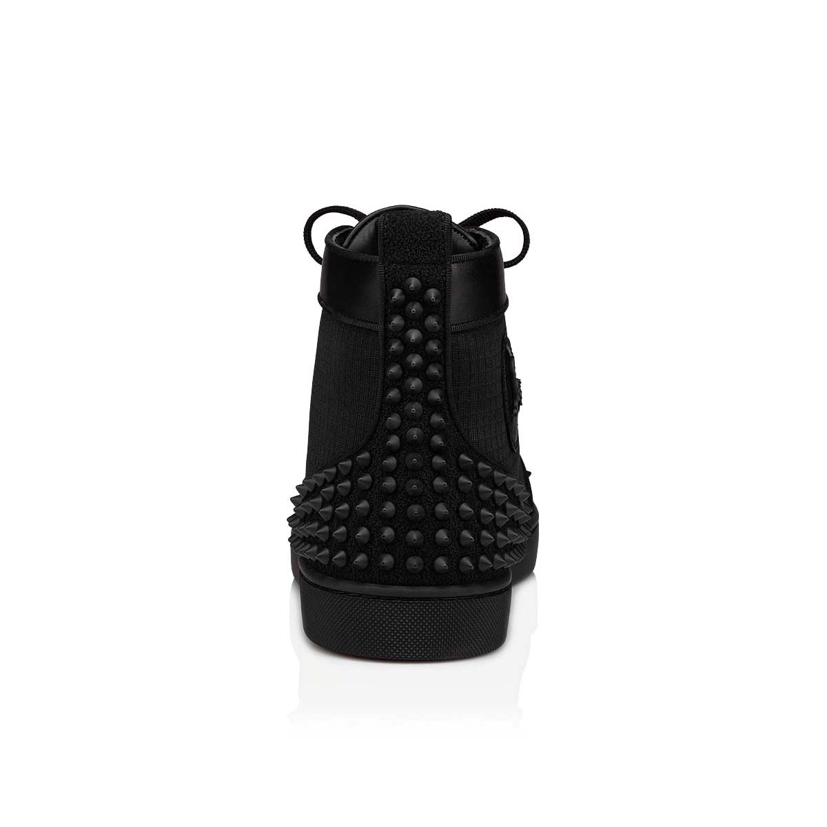 Black Men's Christian Louboutin Lou Spikes 2 High Top Sneakers | P1Qfa0fh