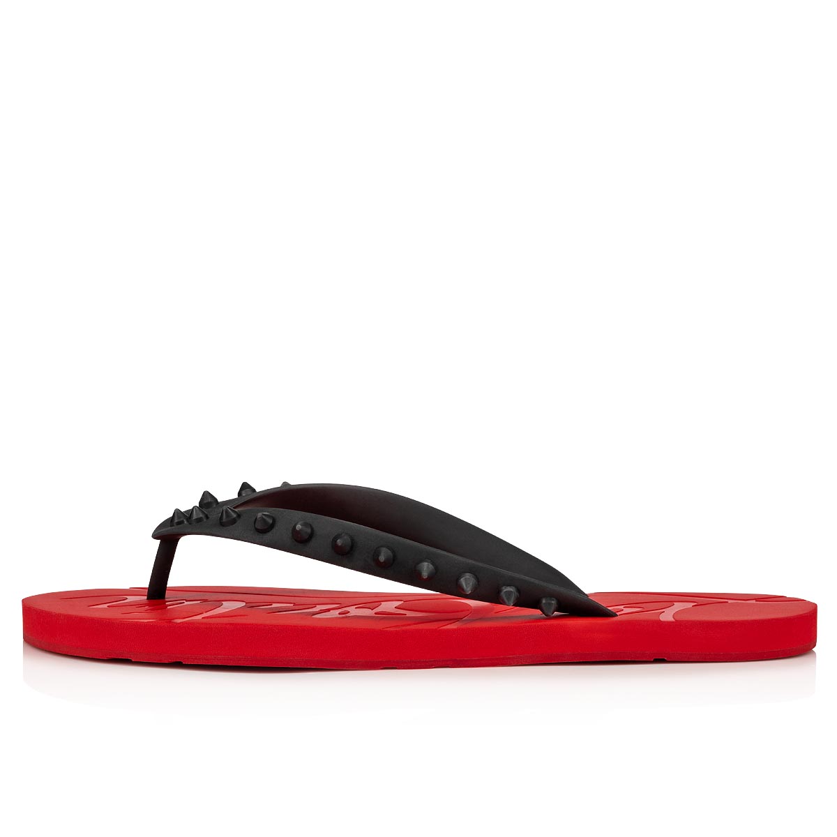 Black Men's Christian Louboutin Loubi Flip Man Sandals & Slides | 77jvU1IH